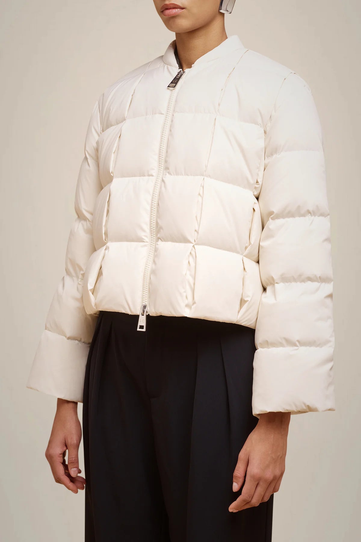 Edgy Fashion Padded Down Jacket - Almond