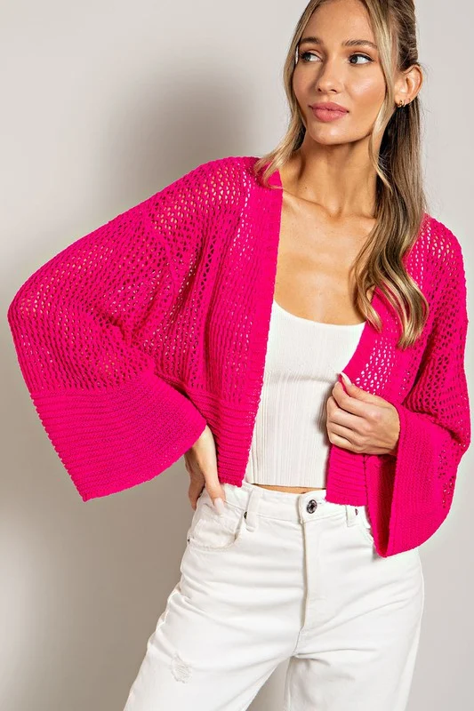 Clothing Sales EYELET KNIT CARDIGAN