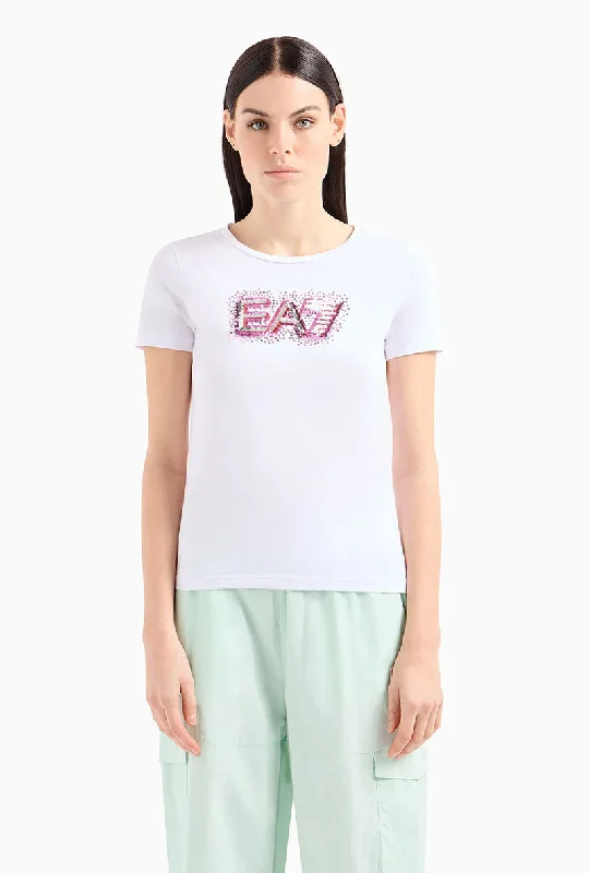 Timeless Elegance EA7 SEQUINS LOGO TSHIRT