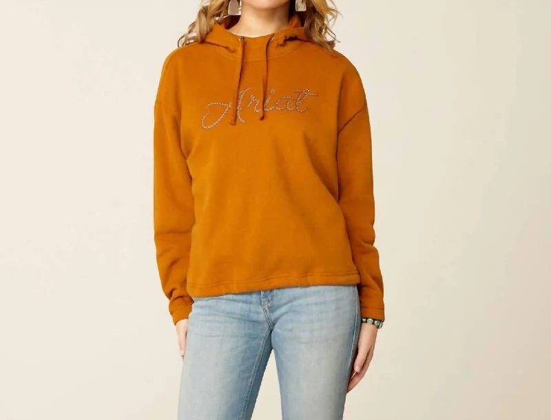 Trendy Women's Fashion Anabel Essential Hoodie In Roasted Pecan