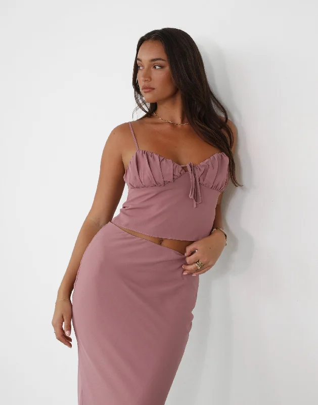 Outfits For Women Isla Crop Top (Dark Mauve)