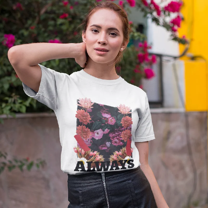 Evening Elegance Floral Grunge Jersey Short Sleeve Tee