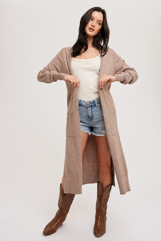 Everyday Fashion Mocha Long Cardigan