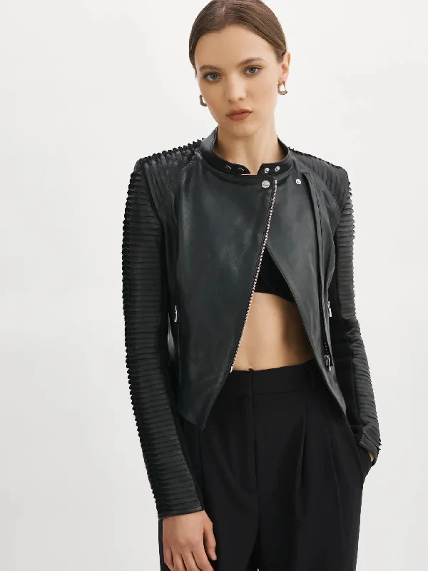 Seasonal Trends Azra Leather Jacket - Black