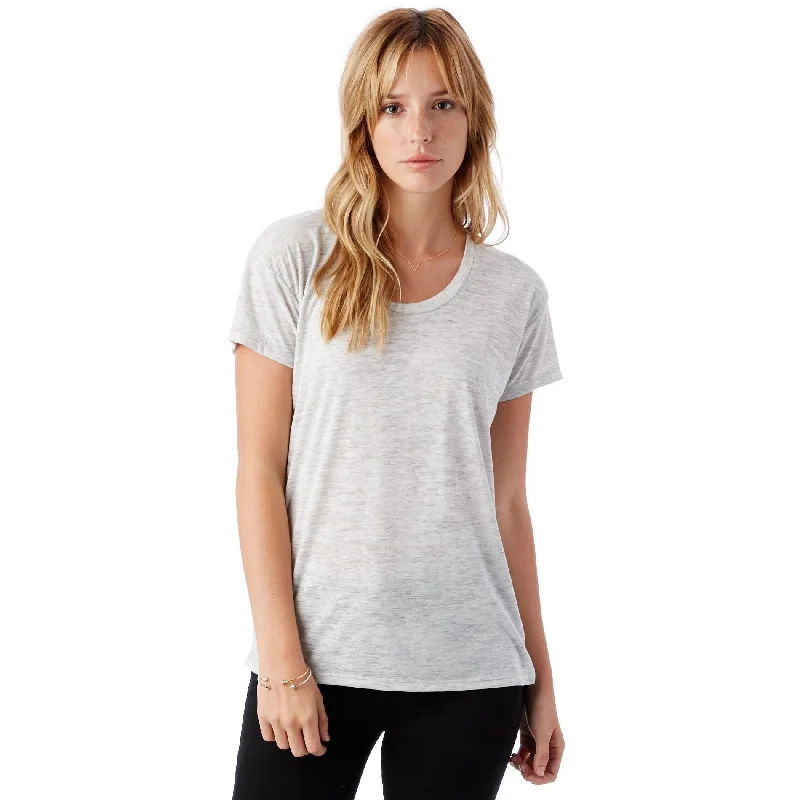 Trendy Fashion For Women Kimber Slinky Jersey T-Shirt (Oatmeal Heather)