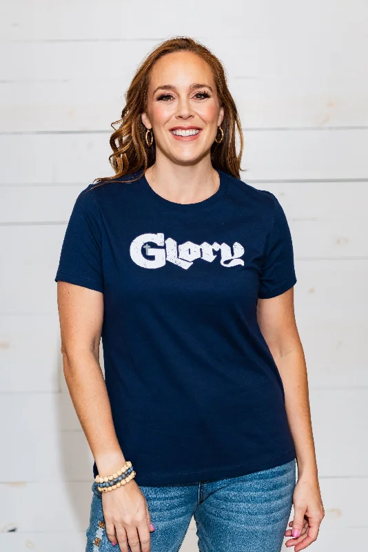 Clothes For Women Ladies Glory Navy T-Shirt