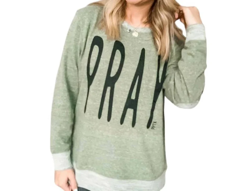 Current Trends Pray Pullover In Olive