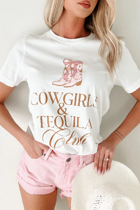 Women's Vacation Garments "Cowgirls & Tequila Club" Graphic T-Shirt (Ivory)