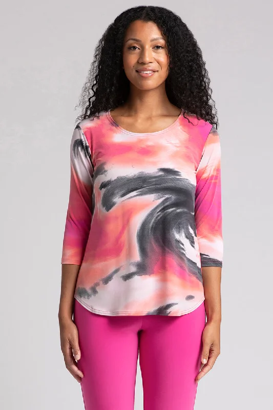 Relaxed Fashion Go To Classic T-shirt Relax 3/4 Sleeve | Marble Print