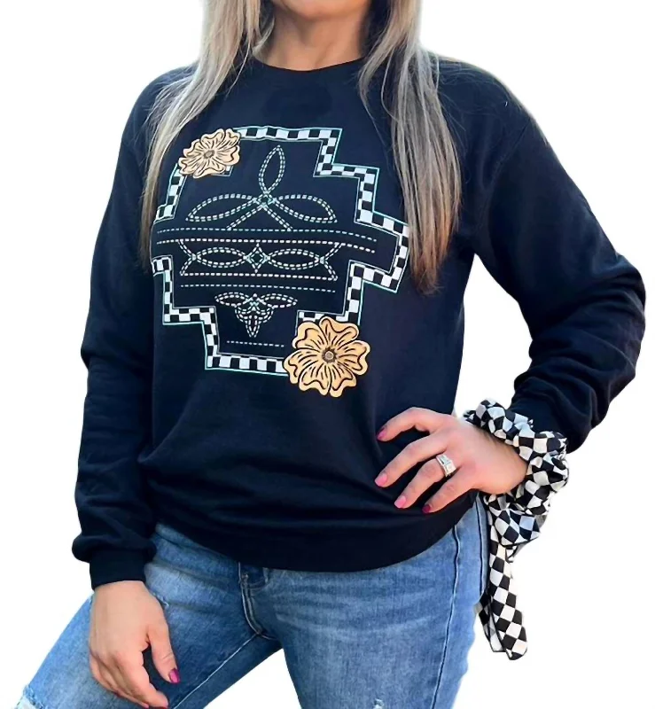 Women's Chic Apparel Little Country Pullover In Black