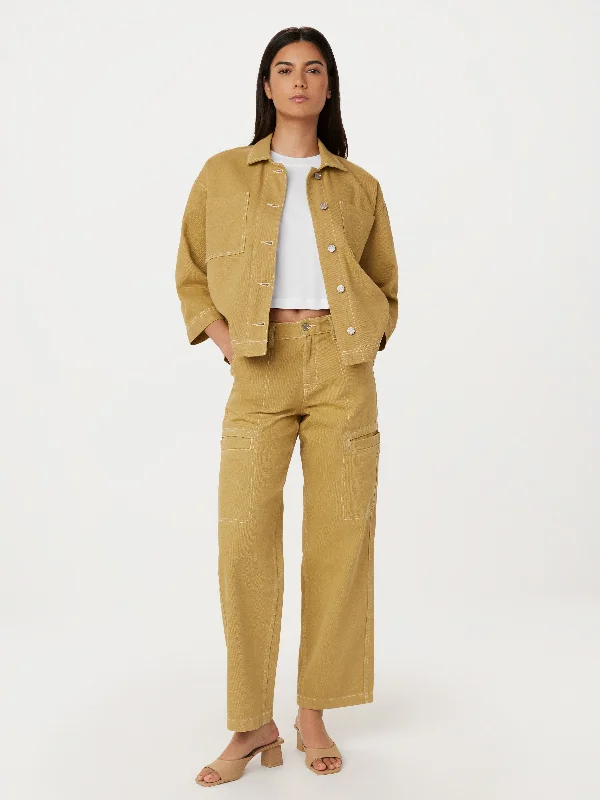 Women's Everyday Attire The Annie Utility Loose Pant in Golden Beige