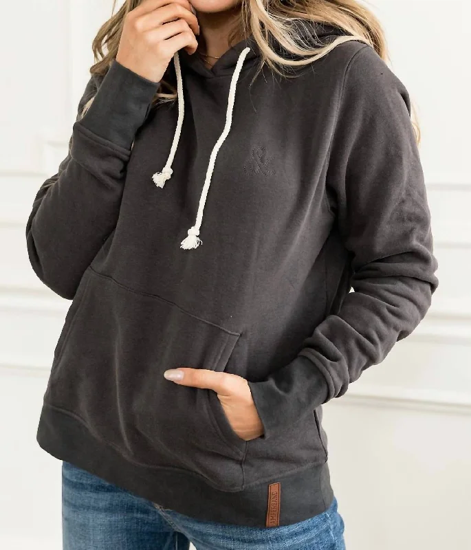 Women's Casual Dresses Staple Hoodie In Charcoal