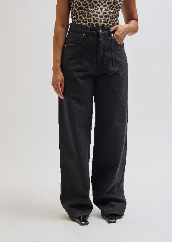 Casual Outfit For Women Black Noel Denim Trouser