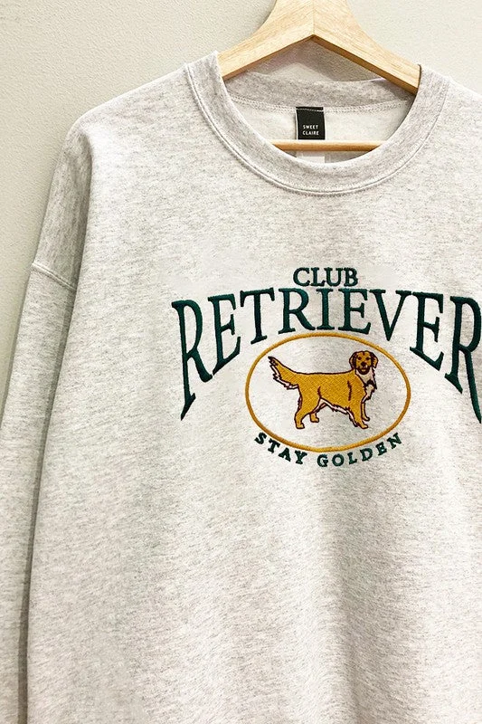 High End Women's Wear Club Retriever Embroidered Sweatshirt