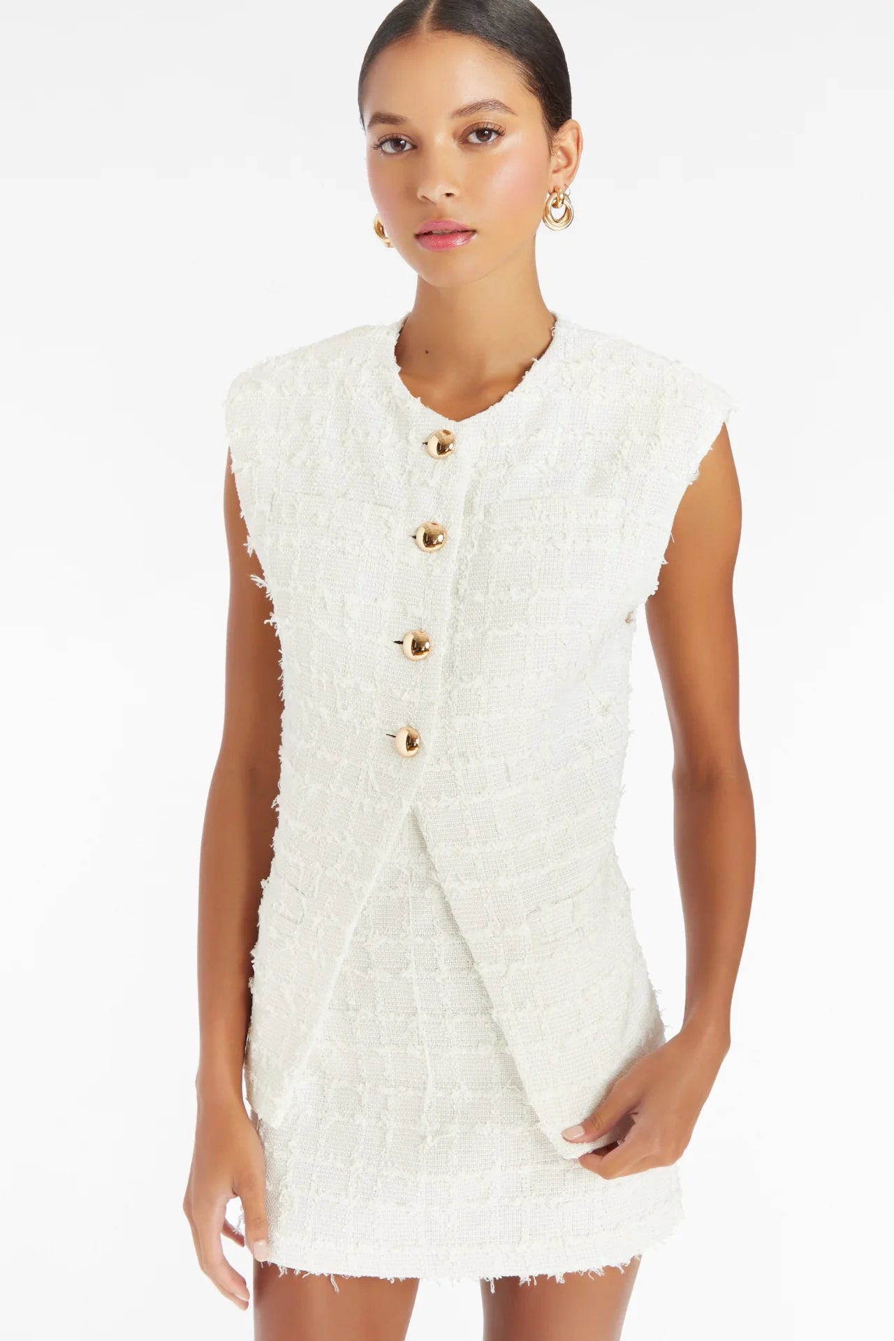 Trendy Women's Dresses Online Hughes Vest - White