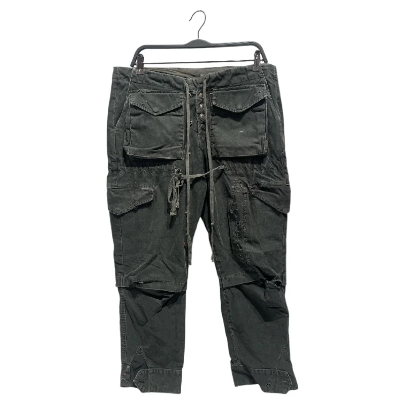 Women's Chic Outfit GREG LAUREN/Bottoms/Cotton/GRN/Cargo Lounge Pant