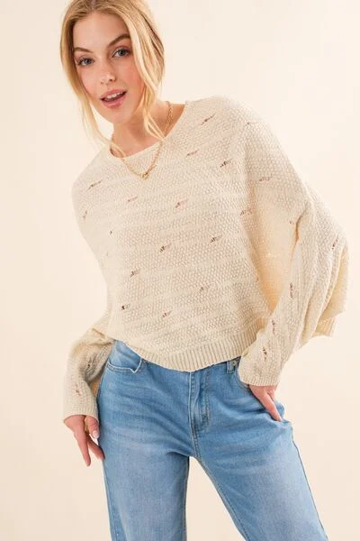 Discount Price Dolman Sleeve Knit Top