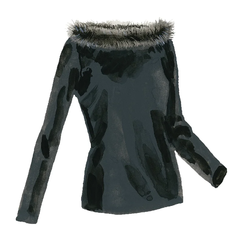 Clothes For Woman Fur Collar Knit Top