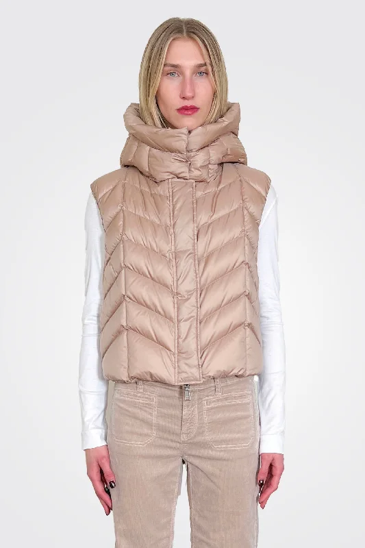 Best Boutiques Online Hooded Puffer Vest - Rose