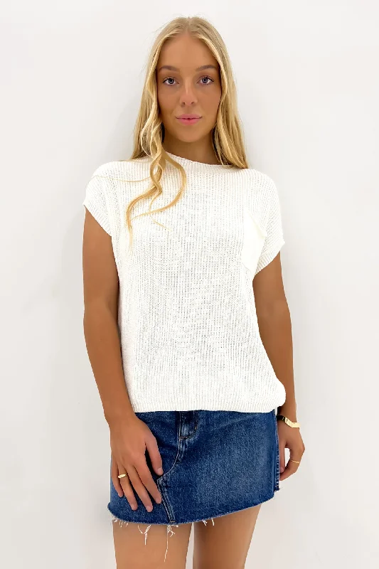 Chic Casual Wardrobe Essentials Bronte Knit Top White